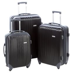 Toronto 3 Piece Luggage Set in Black