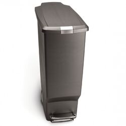 Slim Plastic Step Can in Gray