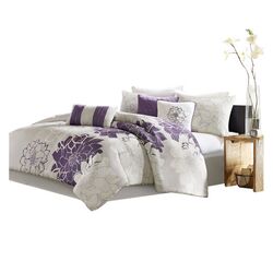 Lola 7 Piece Comforter Set in Purple