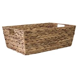 Water Hyacinth Wide Tapered Basket in Natural
