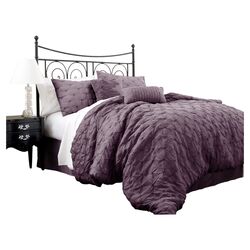 Lake Como 4 Piece Comforter Set in Purple