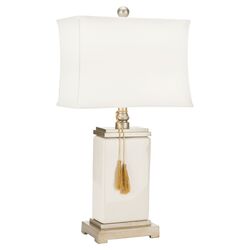 Porcelain Table Lamp in White & Ivory