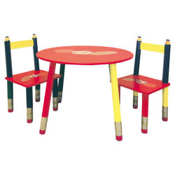 Open Box Price Kid's 3 Piece Sports Table & Chair Set