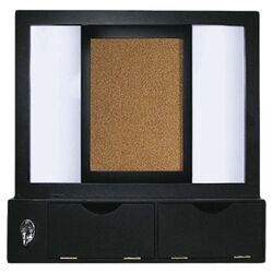 Mastervision Combo Dry Erase & Cork Station in Black