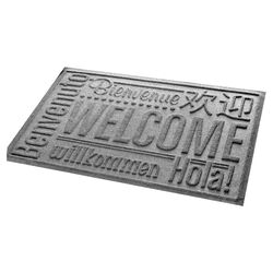 World Wide Welcome 2' x 3' Doormat in Gray
