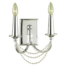 Shelby 2 Light Wall Sconce in Chrome