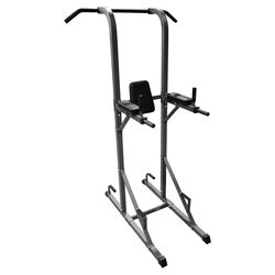 Power Tower with Dip Station & Pull Up Bar in Black