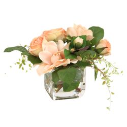 Rose & Gardenia Arrangement in Peach