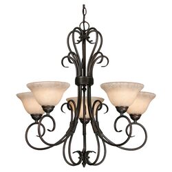 Dundee 5 Light Chandelier II in Bronze