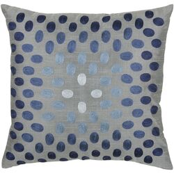 Jules Dot Pillow in Gray & Blue