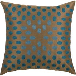 Jules Dot Pillow in Brown & Blue