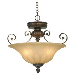 Harlow 3 Light Pendant in Leather Crackle