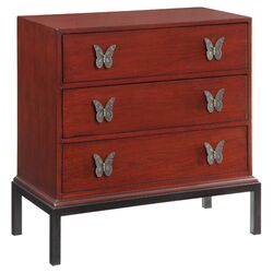 Earlyville 3 Drawer Chest in Red