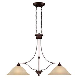 Belmont 2 Light Kitchen Island Pendant in Bronze