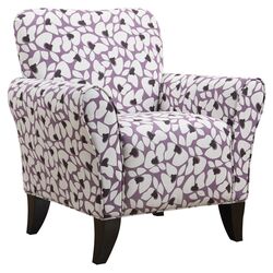 Sasha Arm Chair in Purple & White