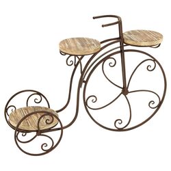 Garden Tricycle Planter Stand in Brown