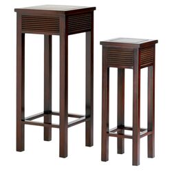 Revere 2 Piece Nesting Plant Stand Set in Brown