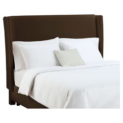 Leros Wingback Headboard in Chocolate