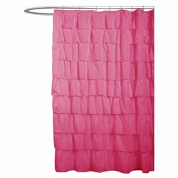 Ruffle Shower Curtain in Pink