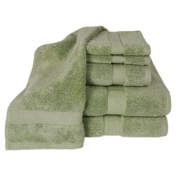 Twist 6 Piece Towel Set in Sage
