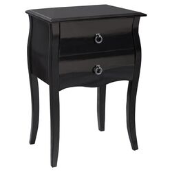 Lido 2 Drawer Accent Chest in Black
