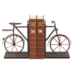 Bicycle 2 Piece Bookend Set in Bronze