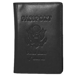 U.S. Emblem Passport Case in Black