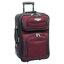 Amsterdam Carry On Suitcase in Burgundy