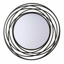 Fluent Metal Wall Mirror in Black
