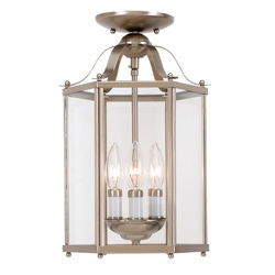 Bali 3 Light Pendant in Brushed Nickel