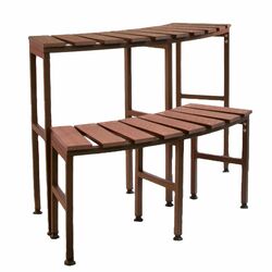 2 Piece Spa Stool Set in Brown