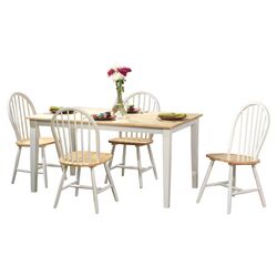 Windsor 5 Piece Dining Set in White