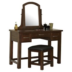 Cabin Creek Vanity & Mirror Set in Chestnut