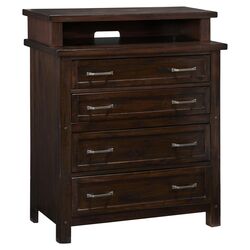 Cabin Creek 4 Drawer Media Chest in Chestnut