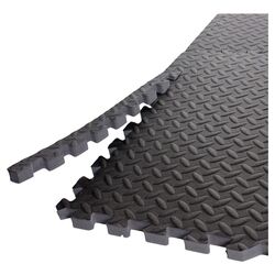 Anti-Microbial Puzzle Mat in Black (Set of 6)