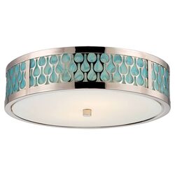 Perry 1 Light Flush Mount in Burnished Bronze
