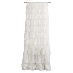 Ruffle Curtain Panel in Ivory