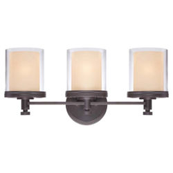 Decker 3 Light Wall Sconce in Bronze