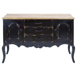 Janelle Accent Cabinet in Black & Natural