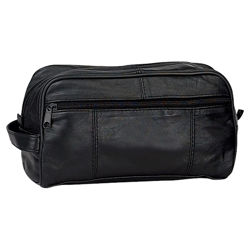 Leather Toiletry Kit in Black Leather Toiletry Kit in Black