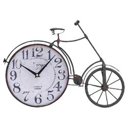 Bicycle Clock in Rust & Gray