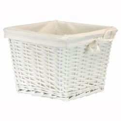 Willow Small Basket Liner in White