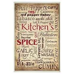 Kitchen & Spice Typography Wall Plaque