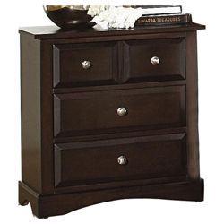 Nantucket 3 Drawer Nightstand in Cappuccino Nantucket 3 Drawer Nightstand in Cappuccino