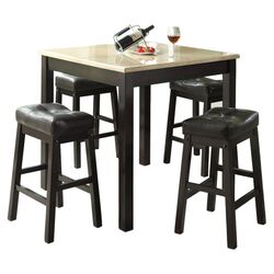 5 Piece Counter Height Dining Set in Cappuccino
