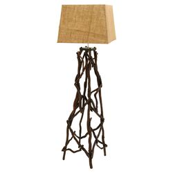 Driftwood Floor Lamp in Brown