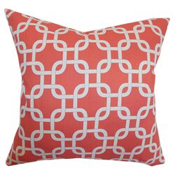 Qishn Pillow in Coral & White (Set of 2)