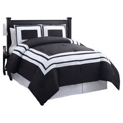 Singapore 4 Piece Bed Set in Black & White