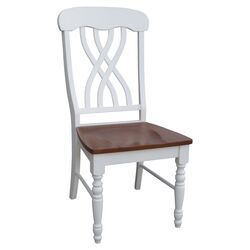 Latticeback Side Chair in Pearl & Oak (Set of 2)