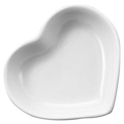 Heart Shaped Dipping Dish in White (Set of 4)